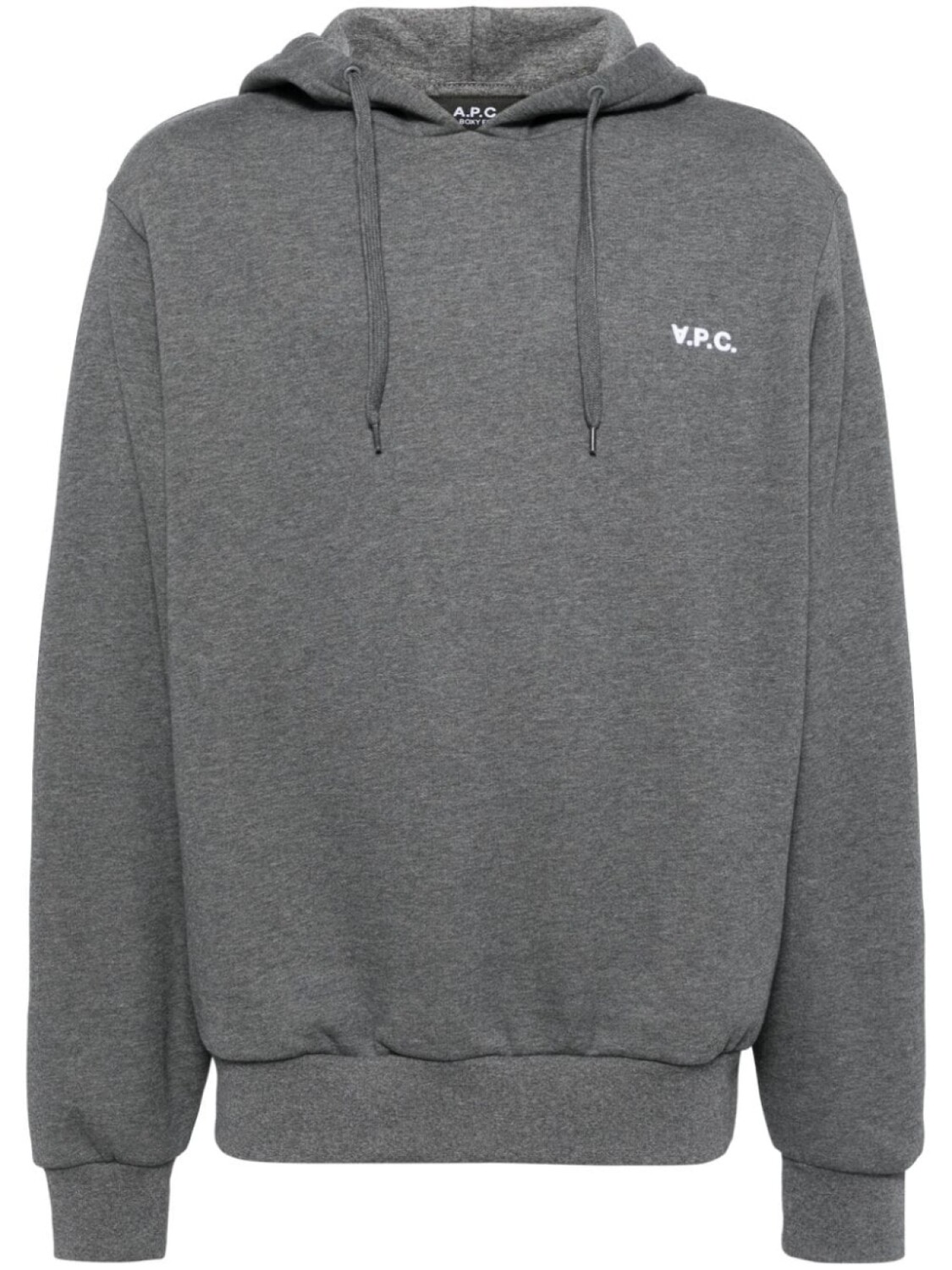 A.P.C. хлопковая толстовка с капюшоном, серый