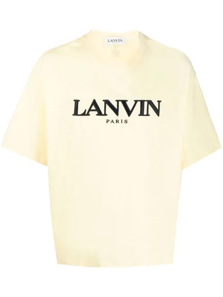 LANVIN футболка с вышитым логотипом