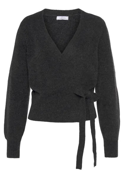 Толстовка LASCANA Wickelstrickjacke, антрацит