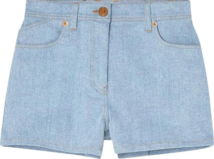 Шорты Versace Ventagli Denim Shorts 'Denim', синий