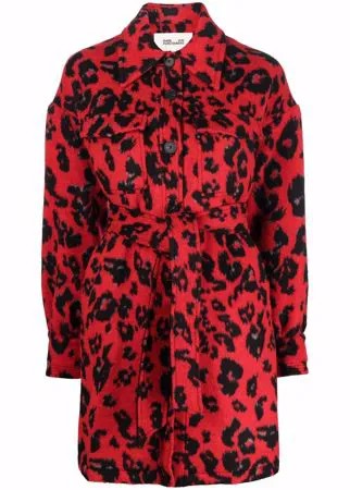 DVF Diane von Furstenberg leopard-print coat