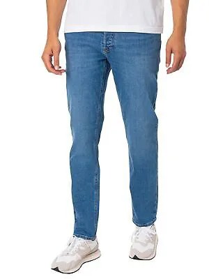 Мужские зауженные джинсы Jack - Jones Mike Original 385, синие