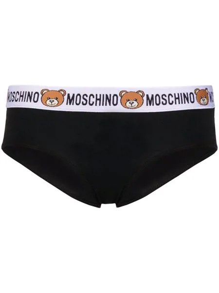 Moschino трусы-шорты Teddy Bear с логотипом на поясе