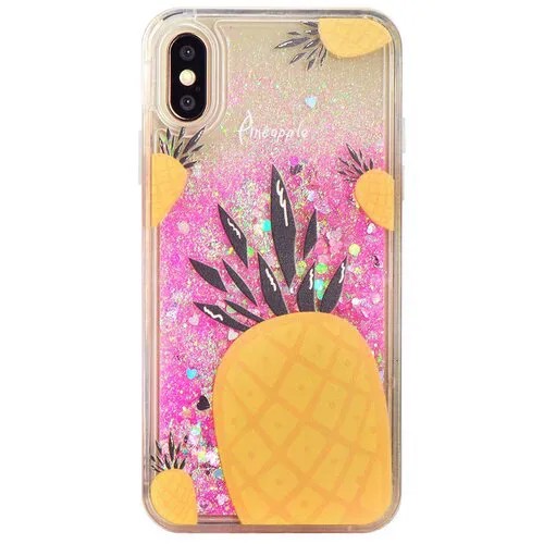 Чехол Brando 3D Lims Beauty Series для iPhone X/Xs прозрачный Pineapple (Стиль 8)