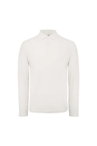 ID.001 Рубашка-поло с длинными рукавами, комплект из 2 шт. B&C, белый