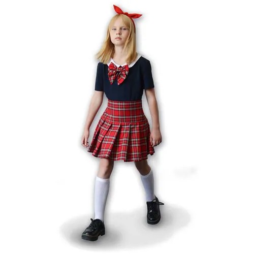 Школьная юбка BERTOLDI, мини, размер 134-146, красный