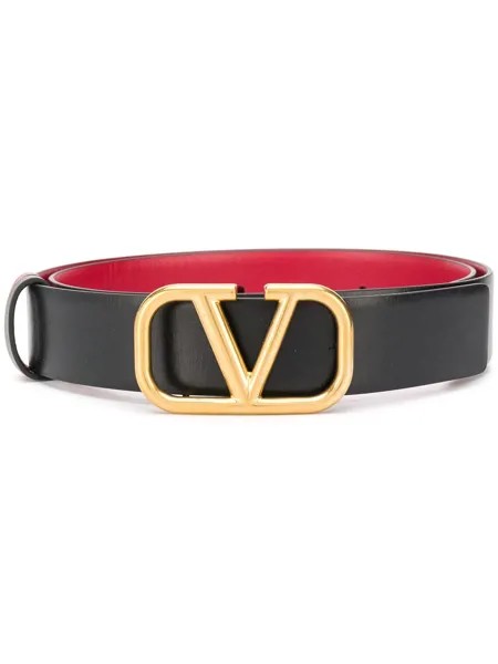 Valentino Garavani двухсторонний ремень с логотипом VLogo