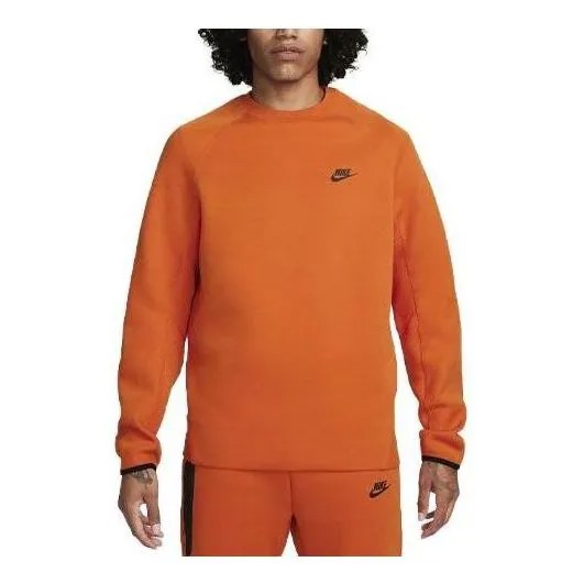 Свитера спортивная одежда технический флис свитшот с круглым вырезом Nike, оранжевый