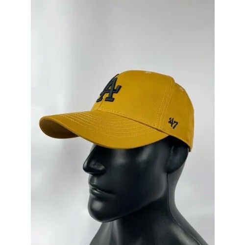 Бейсболка '47 Brand Бейсболка мужская женская НЮ, ЛА для мужчин и женщин, размер 56-58, горчичный