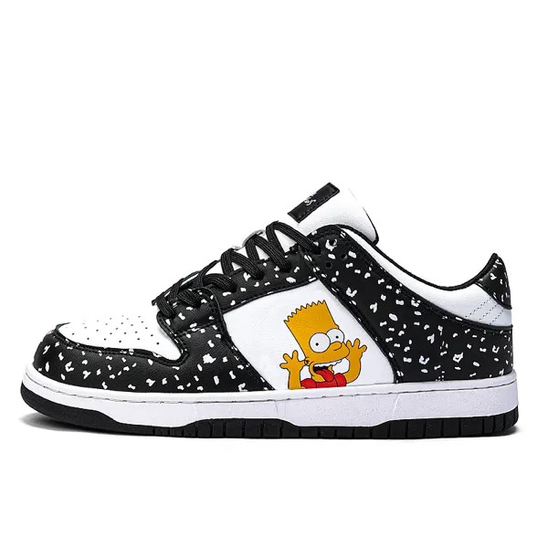 Кроссовки The Simpsons Skateboarding Shoes Unisex Low-top, белый