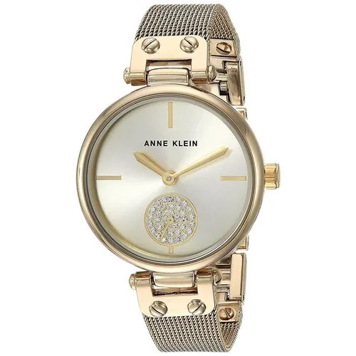 Наручные часы ANNE KLEIN Crystal 102167, золотой, экрю