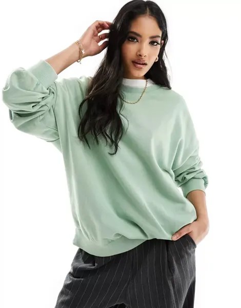 Зеленый свитшот оверсайз ASOS