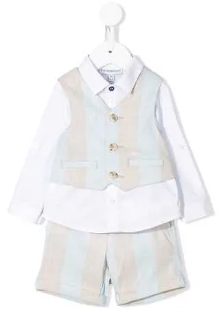 Emporio Armani Kids костюм-тройка в полоску