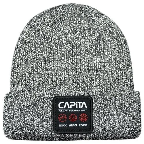 Шапка бини CAPiTA, демисезон/зима, вязаная, размер One Size, серый