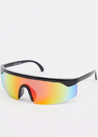 Солнцезащитные очки-авиаторы в спортивном стиле Monki-Черный