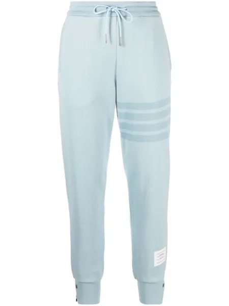 Thom Browne спортивные брюки с полосками 4-Bar, синий