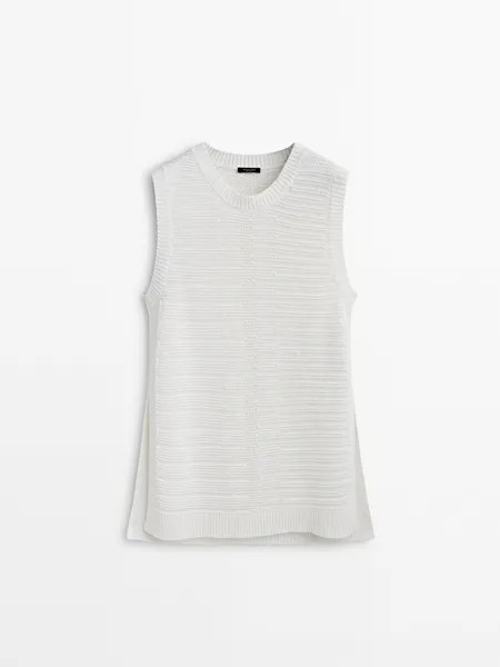 Жилет женский Massimo Dutti 571967525 белый S (доставка из-за рубежа)