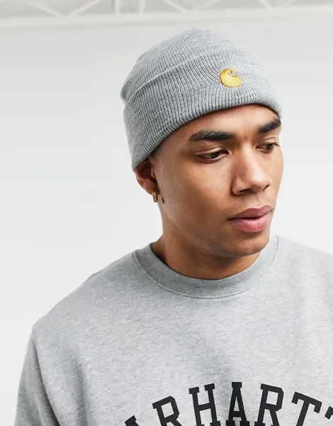 Серая шапка-бини Carhartt WIP Chase-Серый