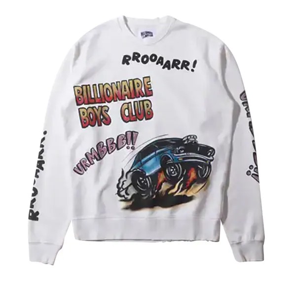 Толстовка Billionaire Boys Club BB Roarr Crewneck 'Snow White', белый