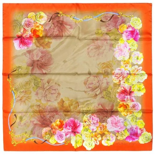 Шелковый итальянский платок с цветами Mila Schon 821704