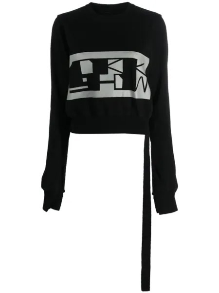 Rick Owens DRKSHDW джемпер вязки интарсия с узором, черный