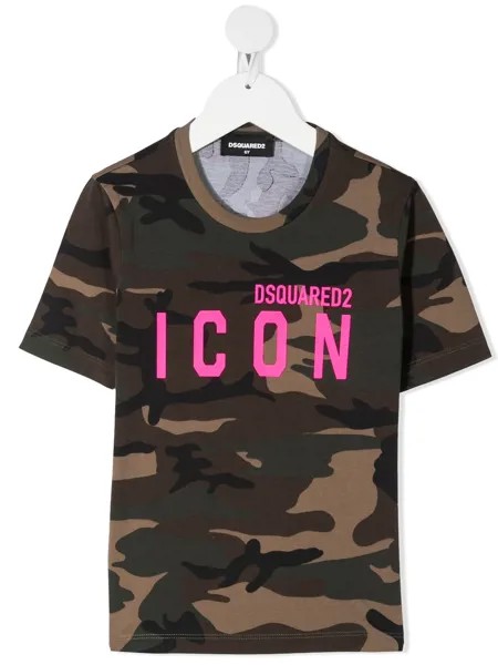 Dsquared2 Kids футболка Icon с камуфляжным принтом