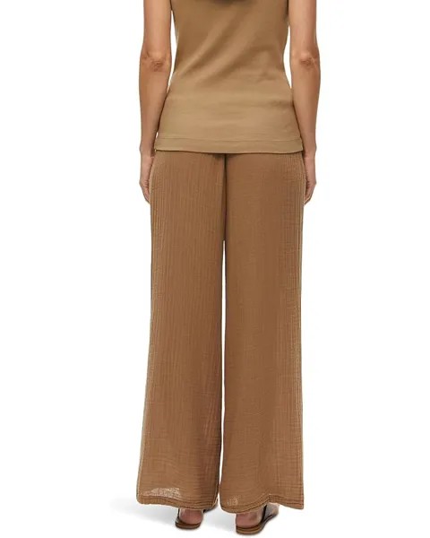 Брюки Michael Stars Smocked Wide Leg Pants, цвет Safari