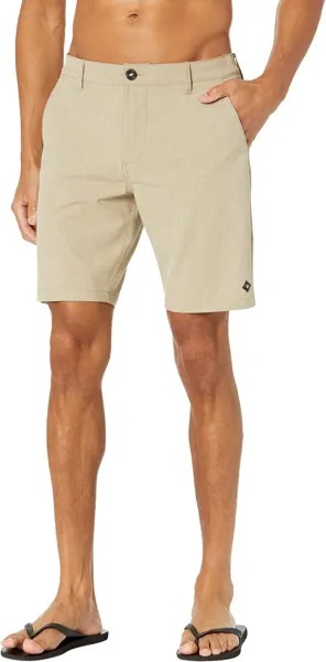 Гибридные шорты Boardwalk Phase 19 дюймов Rip Curl, хаки