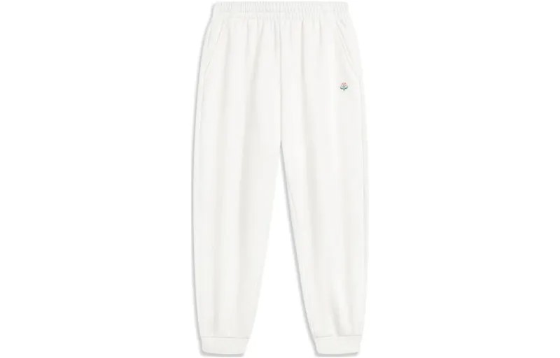 Трикотажные спортивные штаны Sports Life Collection женские молочно-белые Lining