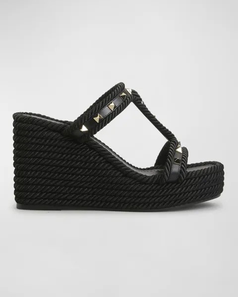 Эспадрильи Rockstud Rope на танкетке Valentino Garavani