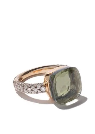 Pomellato кольцо Nudo из розового золота с празиолитом и бриллиантом
