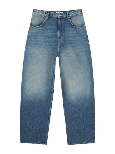 Свободные джинсы Pull&Bear, синий