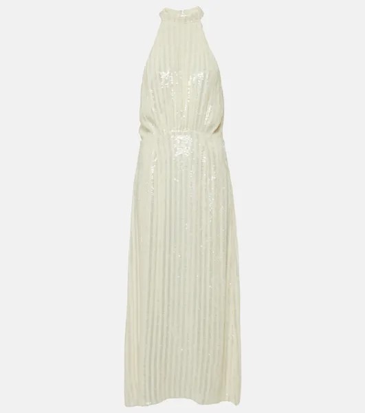 Свадебное платье макси vivienne с пайетками Rixo, белый