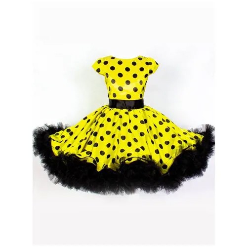 Платье Laura, размер 122, желтый, черный