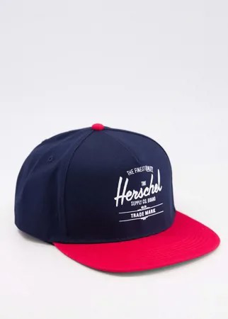 Темно-синяя/красная кепка из сетки Herschel Supply Co. Whaler-Темно-синий