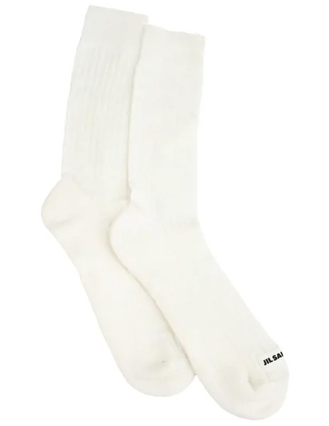 Белые носки в рубчик