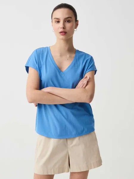 Футболка из органического хлопка с рукавами-кимоно Ovs, цвет soft blue