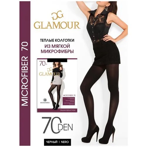 Колготки Glamour Microfiber, 70 den, размер 3, черный