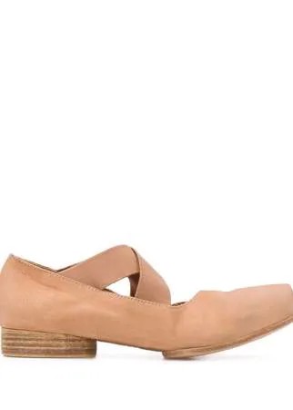 Uma Wang балетки с перекрестными ремешками