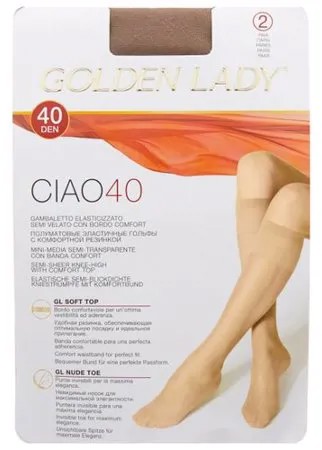 Капроновые гольфы Ciao 40 Den 2 пары Golden Lady, 0 (one size), daino