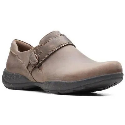 Женские слипоны Clarks Roseville Dot Taupe на плоской подошве 10 узкие (AA,N) BHFO 6238