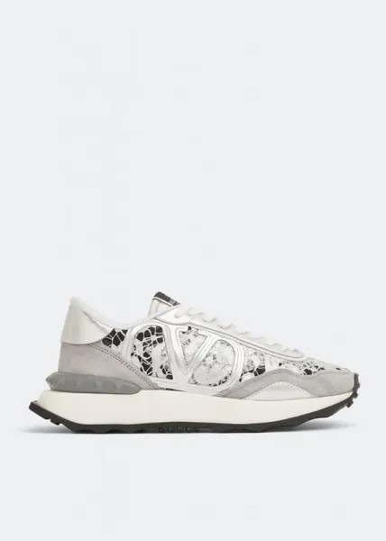 Кроссовки VALENTINO GARAVANI Lacerunner sneakers, серебряный