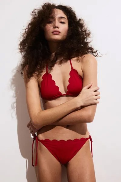 Плавки бикини со стрингами на завязках H&M, красный