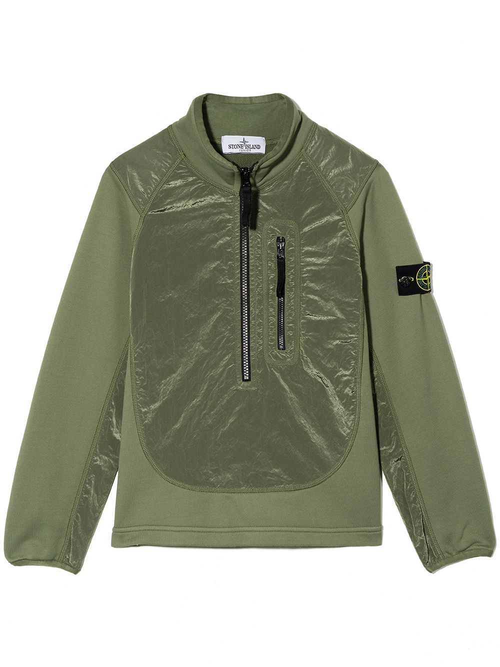Stone Island Junior толстовка с воротником на молнии