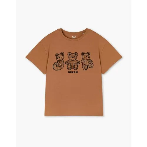 Футболка Gloria Jeans, размер 4-5л/110 (30), коричневый