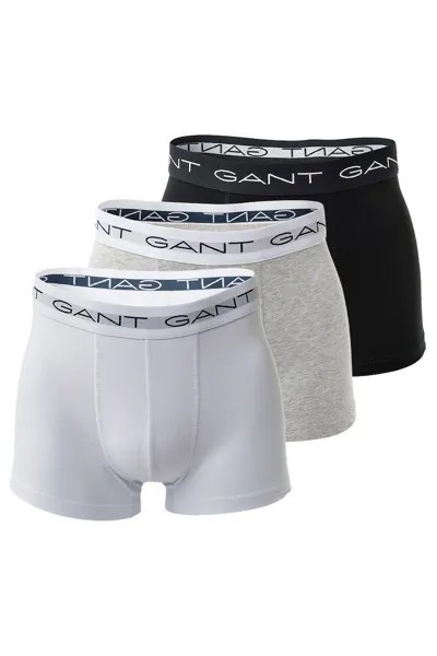 Боксеры с логотипом, 3 пары Gant, серый