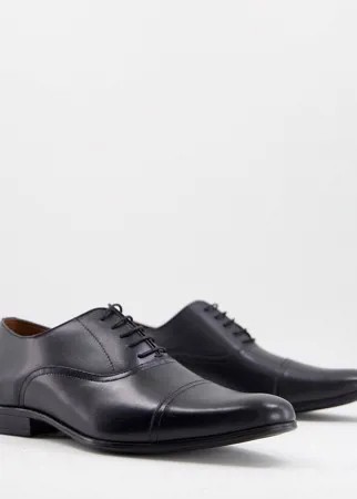 Кожаные оксфордские туфли черного цвета со шнуровкой Red Tape-Черный