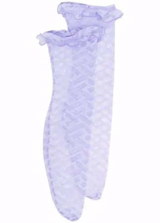 Versace прозрачные носки с узором La Greca