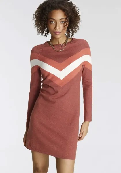 Трикотажное платье Tamaris, цвет Rost Melange (Kleid Aus Nachhaltigem Material)