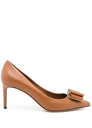 Salvatore Ferragamo туфли-лодочки Double Bow 70